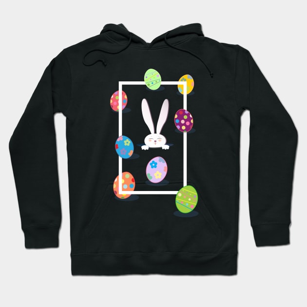 Easter Hunt Egg Easter Bunny Holiday Cute Rabbit Art Hoodie by sofiartmedia